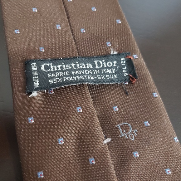 Christian Dior polyester/silk tie - Picture 4 of 5